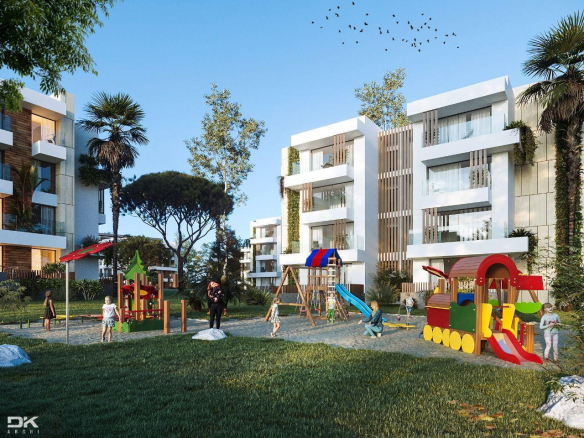 Façade contemporaine en brise-soleil bois