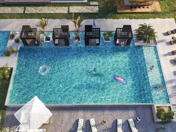 Piscine privée avec vue sur la Méditerranée